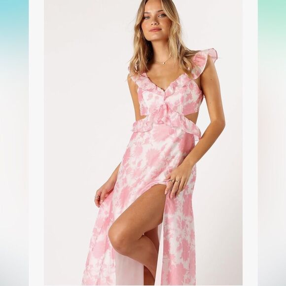 Petal & Pup pink Rori maxi dress cut outs medium m - Picture 4 of 8